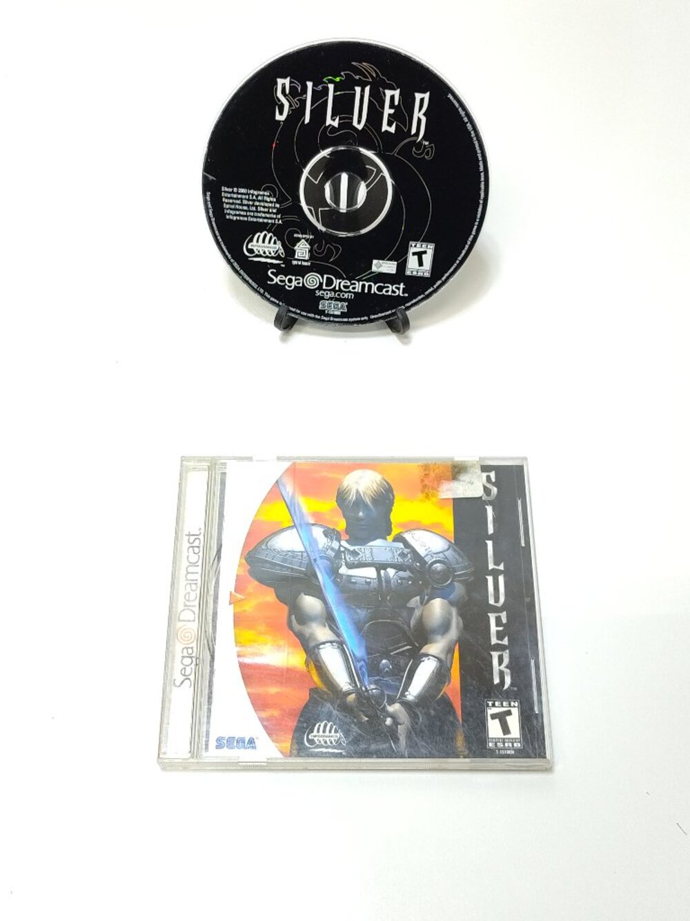 Sega Dreamcast Silver Retro Fantasy Action RPG Video Game Disc & Manual Size OS